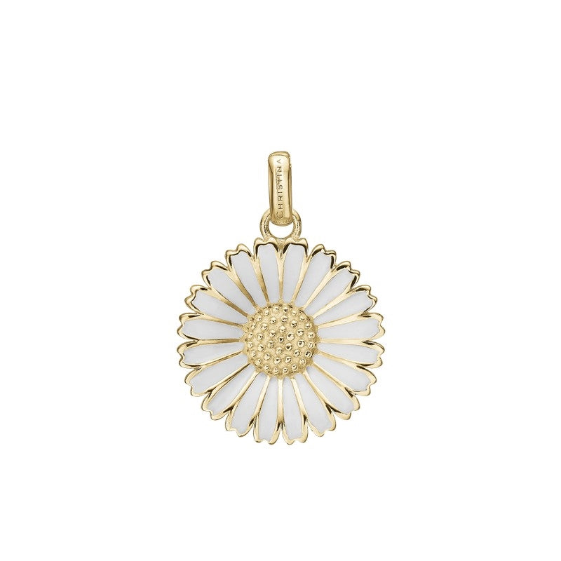 Marguerite vedhæng i forgyldt sølv 20 mm fra Christina Jewelry & Watches